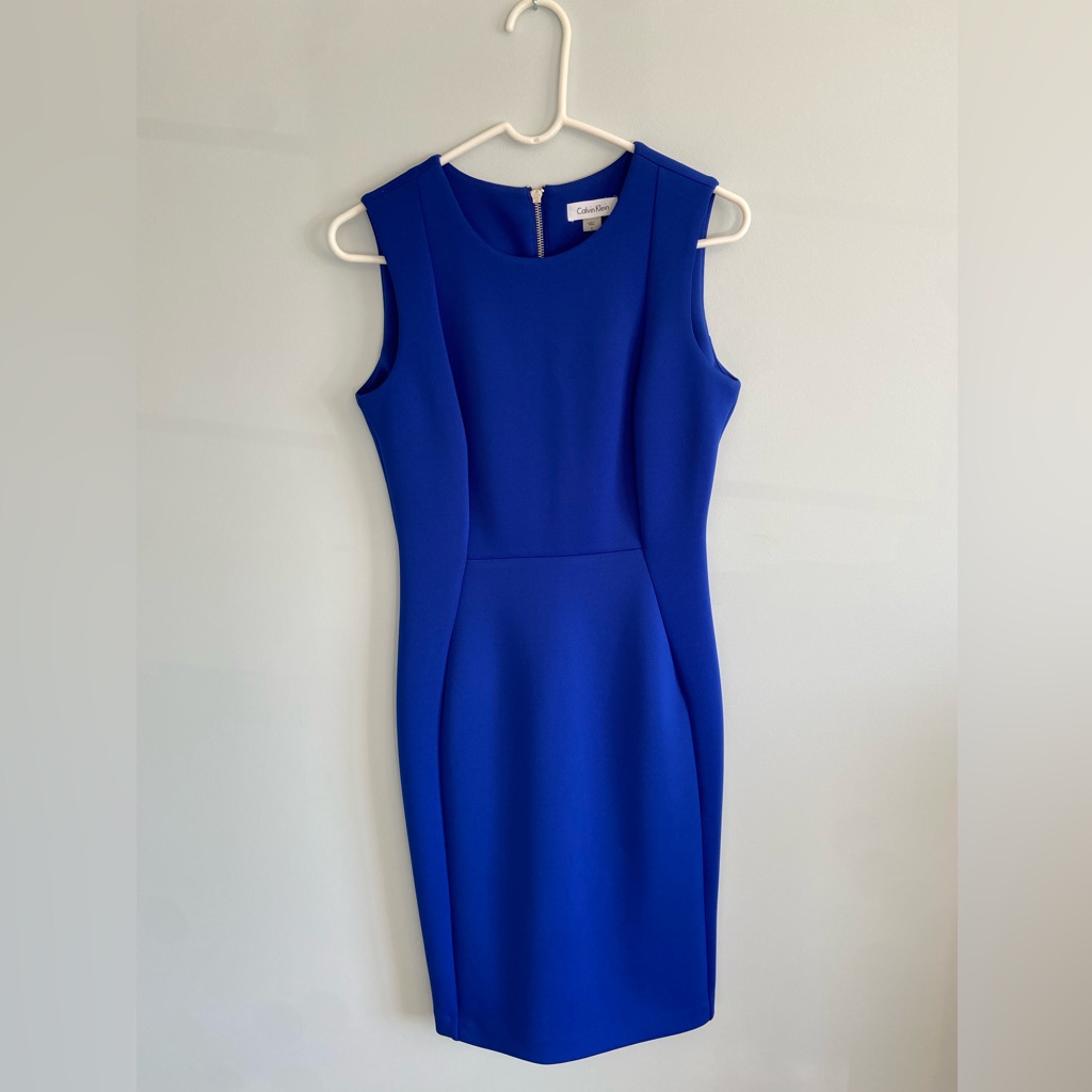 Calvin Klein Cobalt Blue Cocktail Dress - Size 6